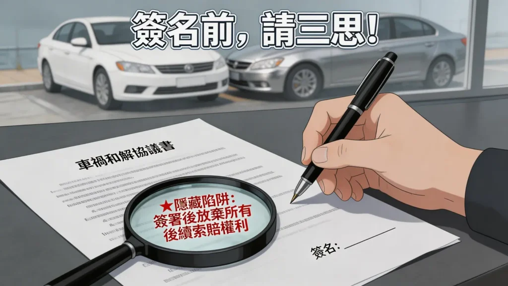 撞車私了可以慳錢又慳時?小心!和解書簽錯一個字,後患無窮! 2 撞車私了可以慳錢又慳時?小心!和解書簽錯一個字,後患無窮!